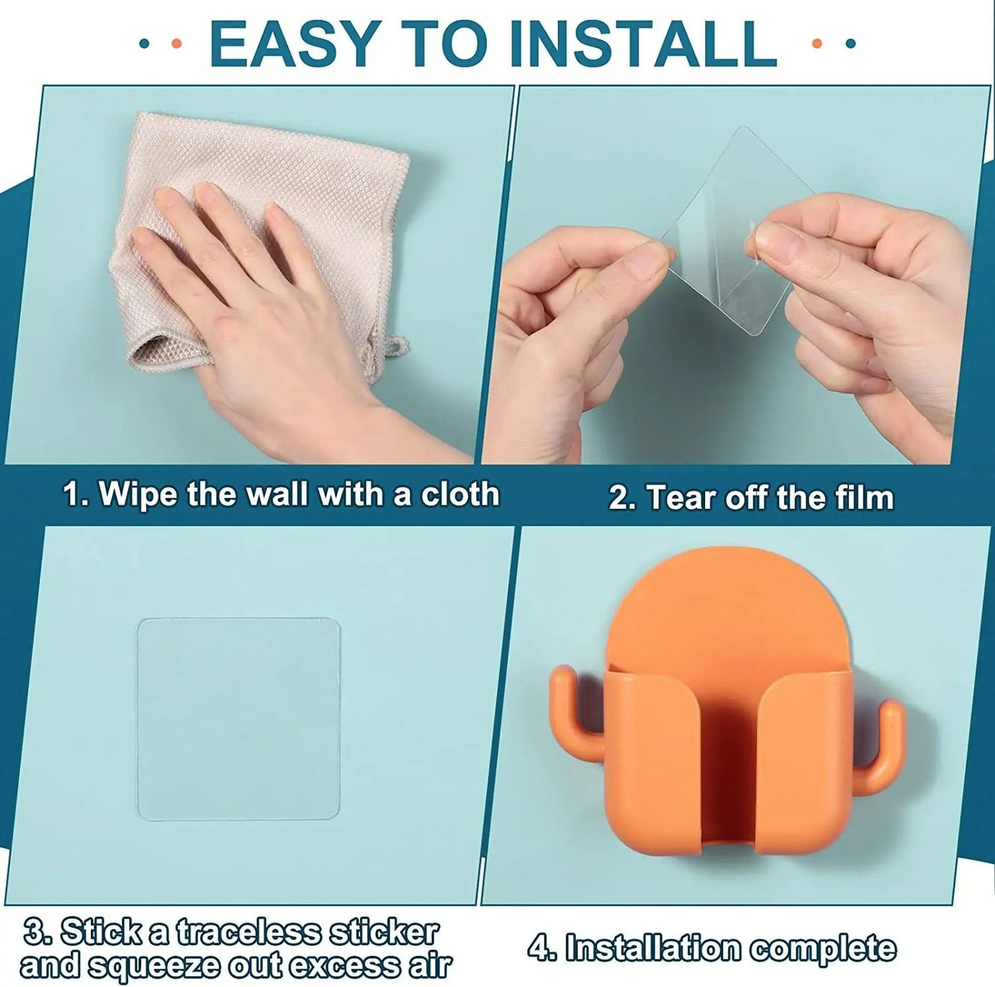 Multi-Functional Wall Phone Holder