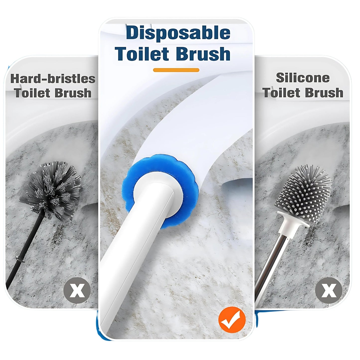 Disposable Toilet Cleaner Brush with 12 Brush Head (sponges 🧽)