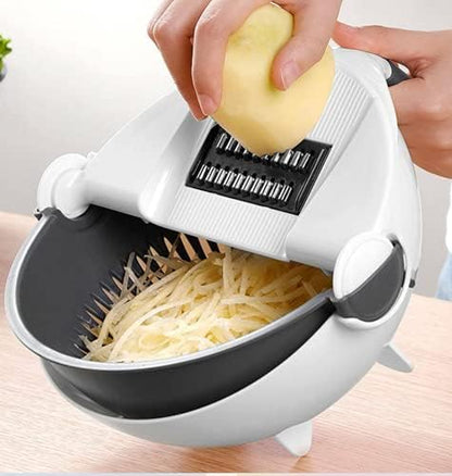 9-in-1 Vegetable Cutter With Drain Basket