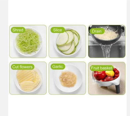 9-in-1 Vegetable Cutter With Drain Basket