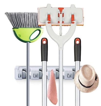 Bramley™ - Multipurpose Wall Mounted Organizer - Mop and Broom Holder