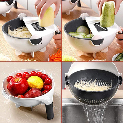 9-in-1 Vegetable Cutter With Drain Basket