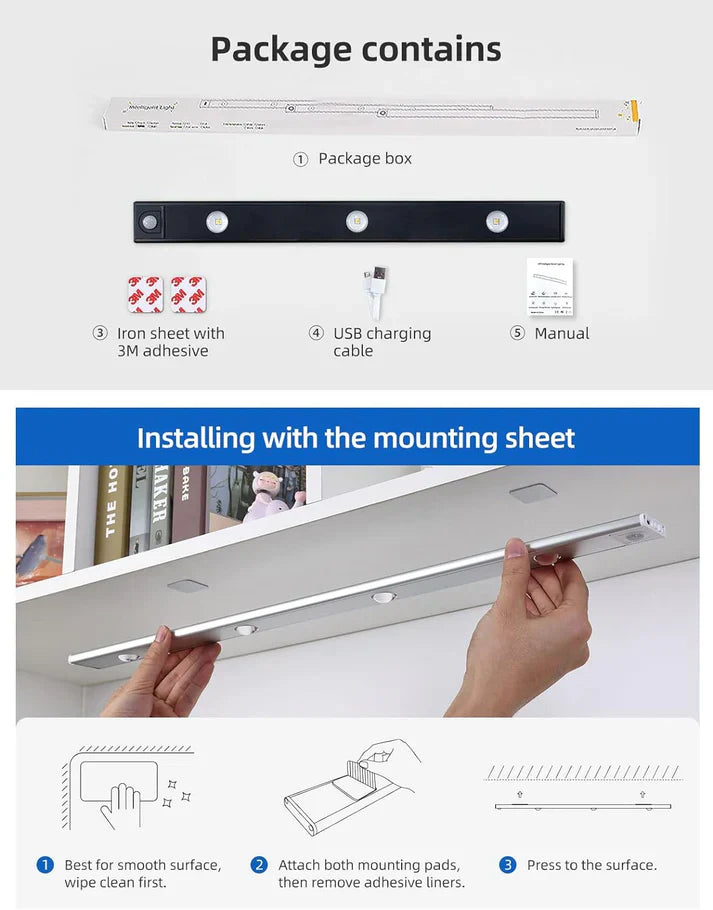 Motion Sensor Strip Light: Wireless LED for Cabinets & Under-Bed Lighting.