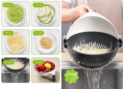 9-in-1 Vegetable Cutter With Drain Basket