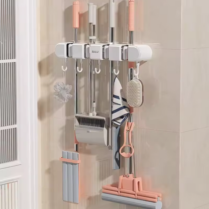 Bramley™ - Multipurpose Wall Mounted Organizer - Mop and Broom Holder